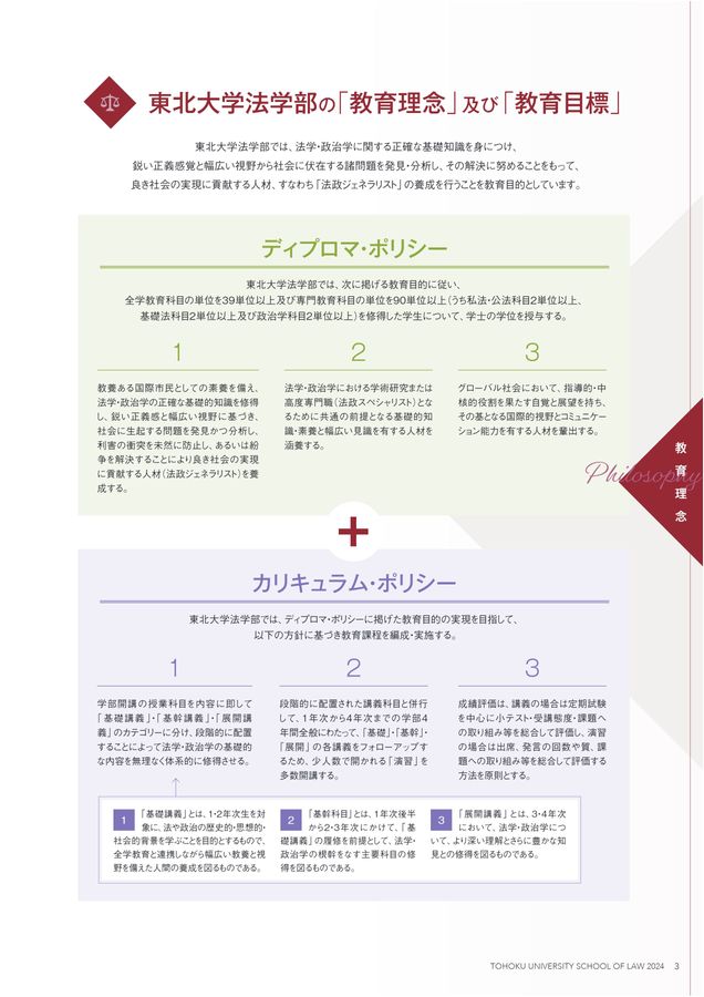 東北大学 法学部 学部案内 2024