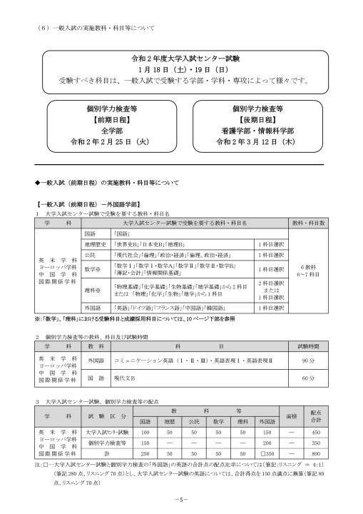 愛知県立大学 入試ガイドq A