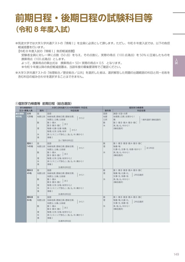筑波大学案内 2026
