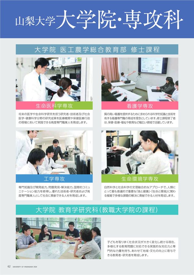 山梨大学 2024 大学案内
